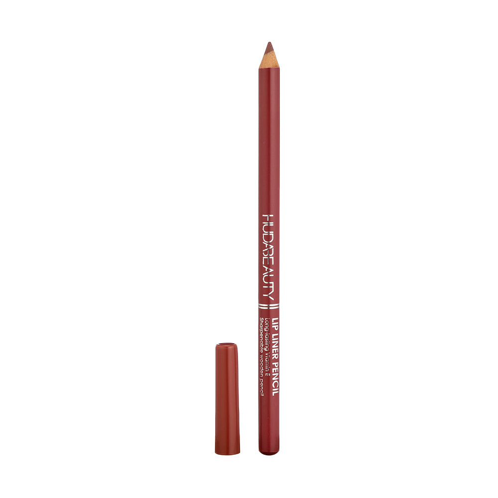 Huda Beauty Lip Liner Pencil, Highly-Pigmented Pencil For Shaping & Sculpting Lips, Semi-Matte Finish, Vegan & Cruelty-Free