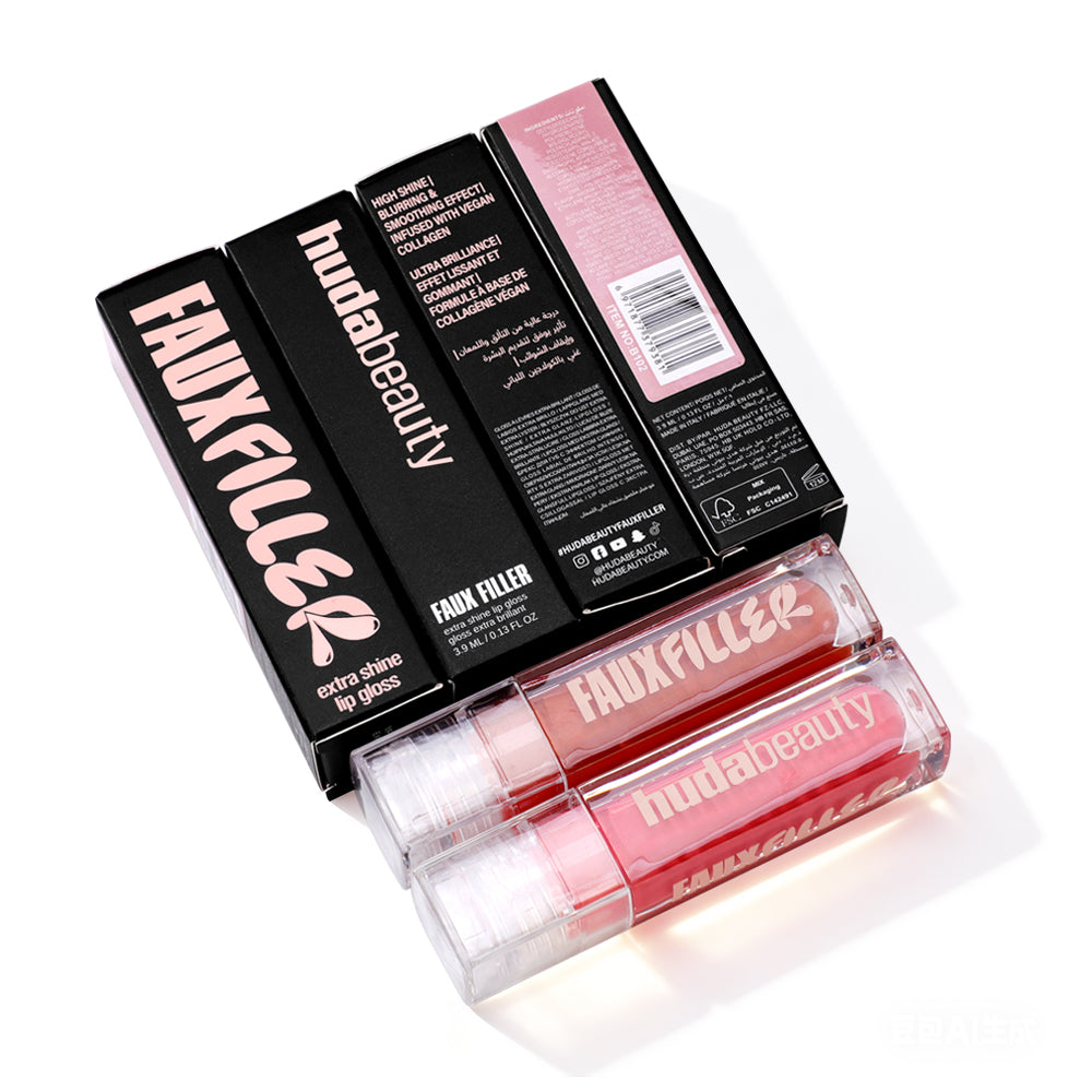 HUDA BEAUTY FAUX FILLER EXTRA SHINE LIP GLOSS