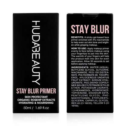 HUDA BEAUTY Stay Blur Smoothing Primer - Silicone-Free Smoothing & Pore Minimizing Oil Control (50ml / 1.69 oz)
