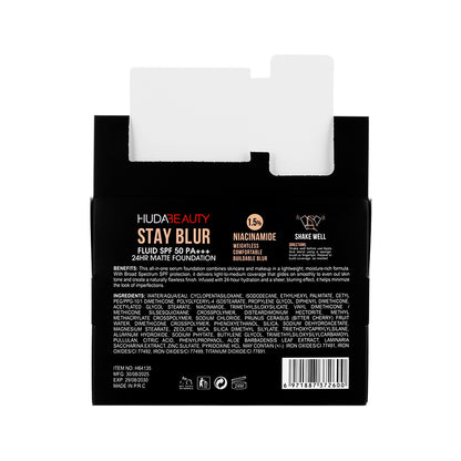HUDA BEAUTY STAY BLUR 24HR MATTE FOUNDATION with Niacinamide