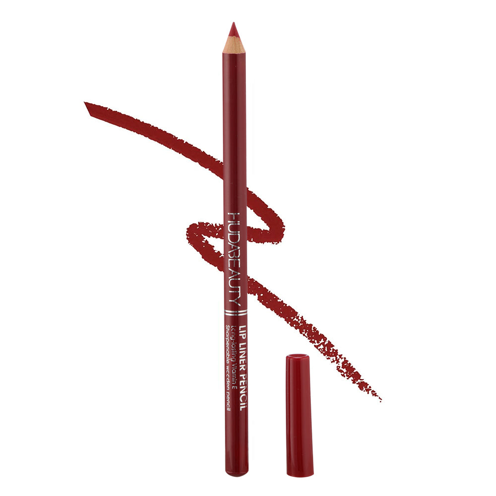 Huda Beauty Lip Liner Pencil, Highly-Pigmented Pencil For Shaping & Sculpting Lips, Semi-Matte Finish, Vegan & Cruelty-Free