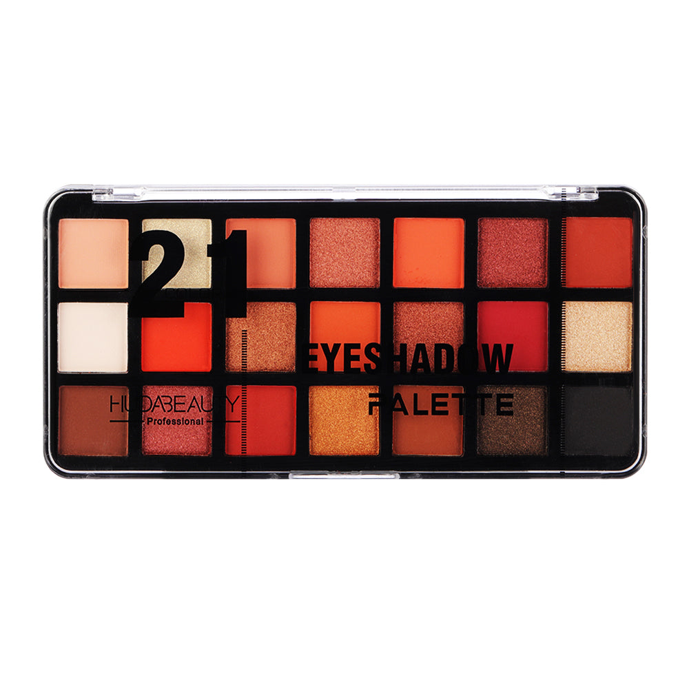 Huda Beauty Professional 21 Colors Nude Eyeshadow Palette Long Lasting Natural Colors Eye Shadows Cosmetics Gift Kit