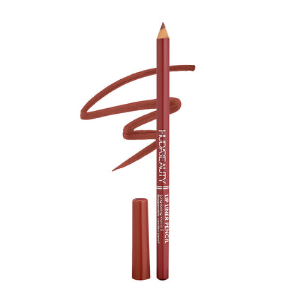 Huda Beauty Lip Liner Pencil, Highly-Pigmented Pencil For Shaping & Sculpting Lips, Semi-Matte Finish, Vegan & Cruelty-Free