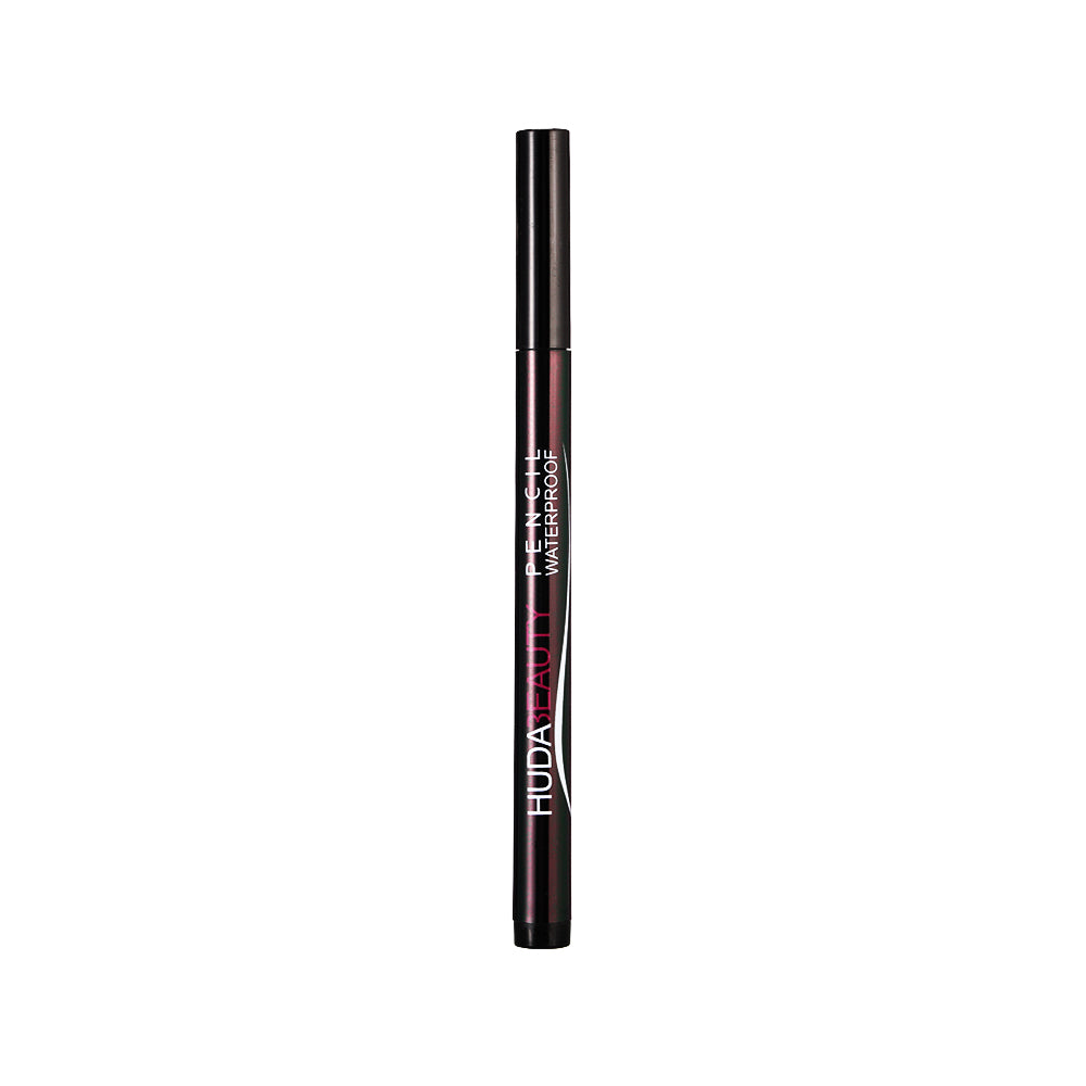 Huda Beauty No-Skip Eyeliner, Waterproof Formula, Black Liquid Liner Pen, Matte Finish, Long Lasting, Smudge-proof, Transfer-proof