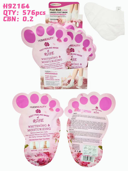 HUDA BEAUTY FOOT PEELING MASK:Glow Up Your Soles