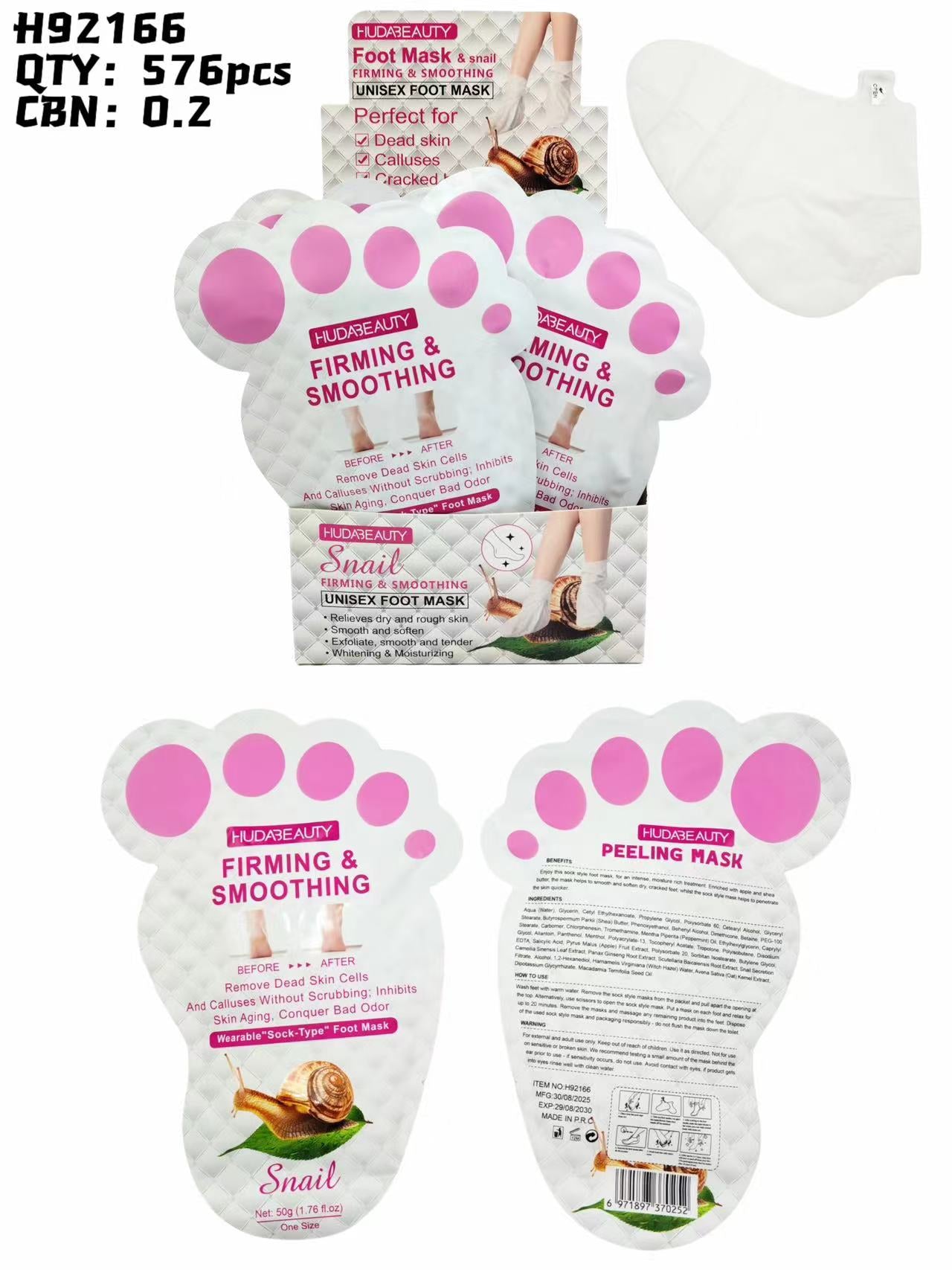 HUDA BEAUTY FOOT PEELING MASK:Glow Up Your Soles