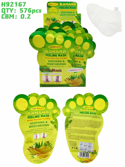 HUDA BEAUTY FOOT PEELING MASK:Glow Up Your Soles