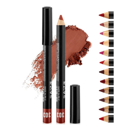 Huda Beauty Lip Pencil - Long Lasting Lip Liner Pencil, Makeup Lip Liner & Lip Pencil Sharpener,  Vegan & Cruelty-Free All-Day Wear Lip Definition